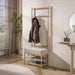 LifestyleFurn Staande Kapstok Karalynn Met 7 haken en bankje - Beige