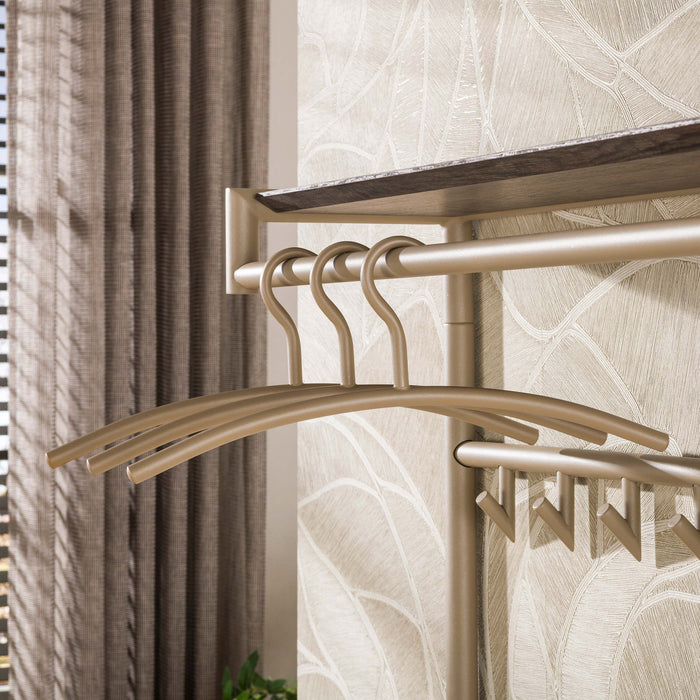 LifestyleFurn Kledinghanger Karalynn Set van 6 stuks - Beige