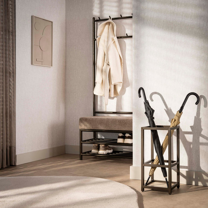 LifestyleFurn Parapluhouder Markita Staal en travertinlook - Drift Brown