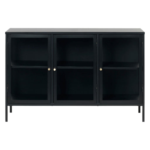 Nest of Nora Metalen dressoir Maja - met glazen deuren - Zwart