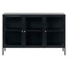 Nest of Nora Metalen dressoir Maja - met glazen deuren - Zwart