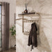 LifestyleFurn Kapstok Markita met 3x7 haken en hoedenplank - Beige