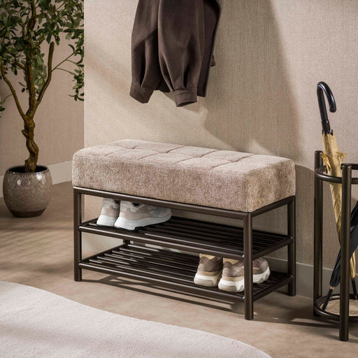 LifestyleFurn Halbankje Rift 85cm - Brons