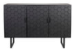 ZILT Dressoir Derrius Dennenhout, 135cm, kleu zwart