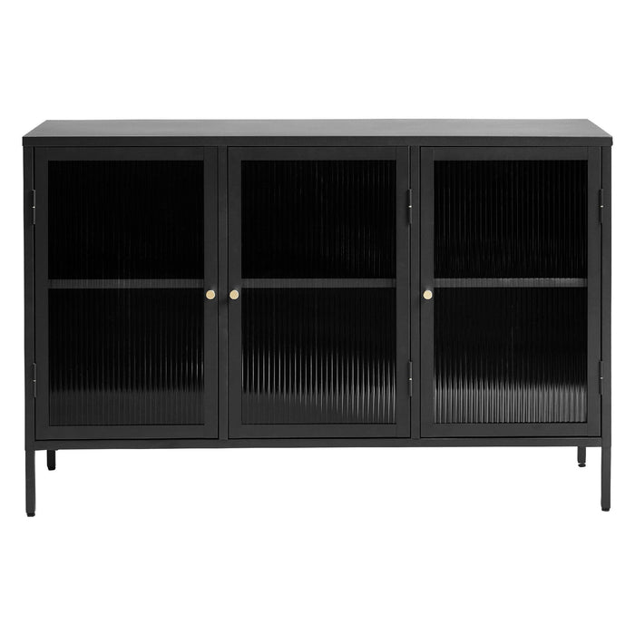 Nest of Nora Dressoir Leni met glazen deuren - metaal - zwart