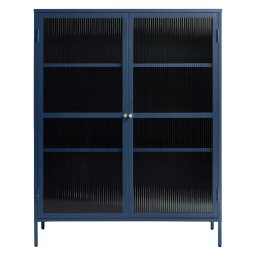 Nest of Nora Vitrinekast met glazen deuren - Leni - Metaal - Blauw
