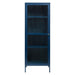 Nest of Nora Metalen vitrinekast met ribbelglas - Leni - Smal - Blauw