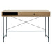 Nest of Nora Bureau Hilda - 120x60 met lade - Houten blad en zwart stalen onderstel - Naturel