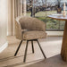 LifestyleFurn Draaibare Eetkamerstoel Shakemia Cargo stof - Zand/Bruin