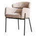Set van 2 - Nest of Nora Eetkamerstoelen Alea met armleuning - Bouclé zand