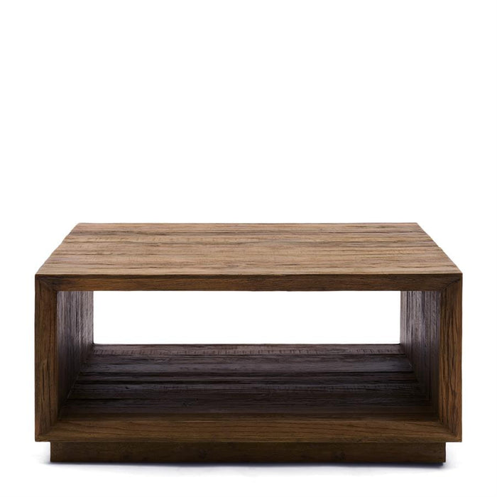 Rivièra Maison Vierkante Salontafel Mukaab Eikenhout, 90 x 90cm - Bruin