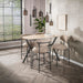 LifestyleFurn Bartafel Laycie Keramiek in Travertin-look, 140 x 75cm - Beige - Ovaal