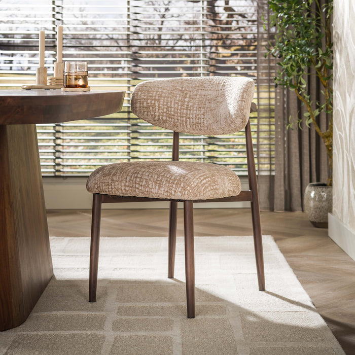 LifestyleFurn Eetkamerstoel Dannielle Monti stof - Zand