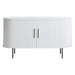 Nest of Nora Dressoir Nova - 120 cm breed - Met schuifdeuren - Eikenfineer - Wit