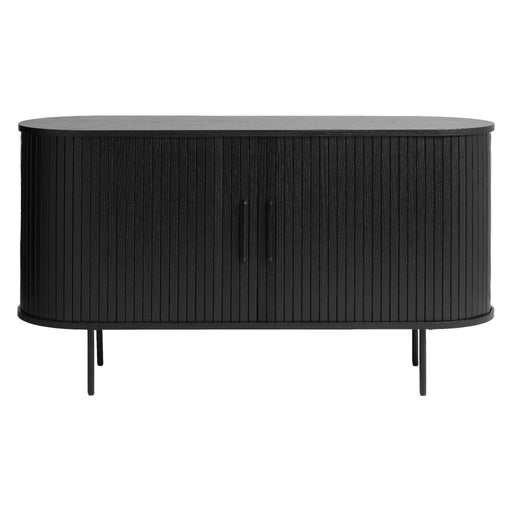 Nest of Nora Dressoir Nova - 140 cm breed - Met schuifdeuren - Eikenfineer - Zwart