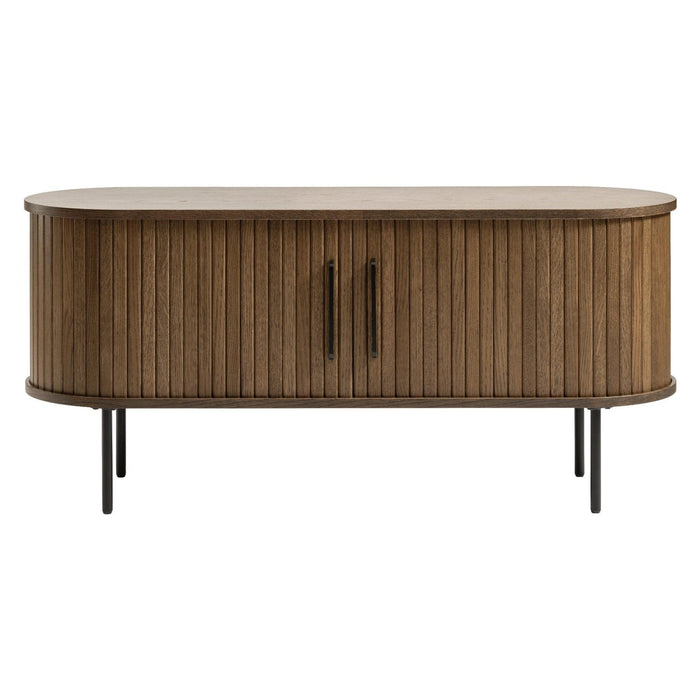 Nest of Nora TV meubel Nova - 120 cm breed - Met schuifdeuren - Eikenfineer - Bruin