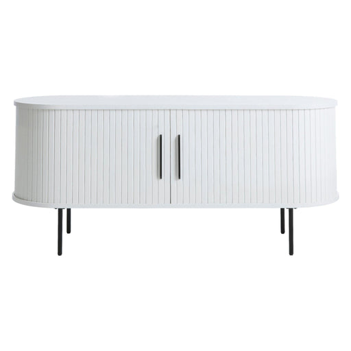 Nest of Nora TV meubel Nova - 120 cm breed - Met schuifdeuren - Eikenfineer - Wit