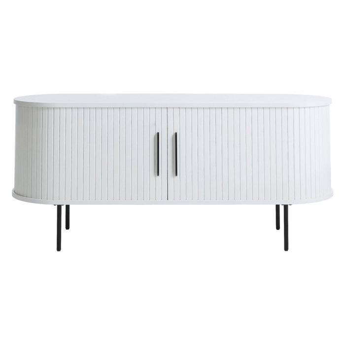 Nest of Nora TV meubel Nova - 120 cm breed - Met schuifdeuren - Eikenfineer - Wit
