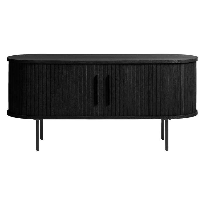 Nest of Nora TV meubel Nova - 120 cm breed - Met schuifdeuren - Eikenfineer - Zwart