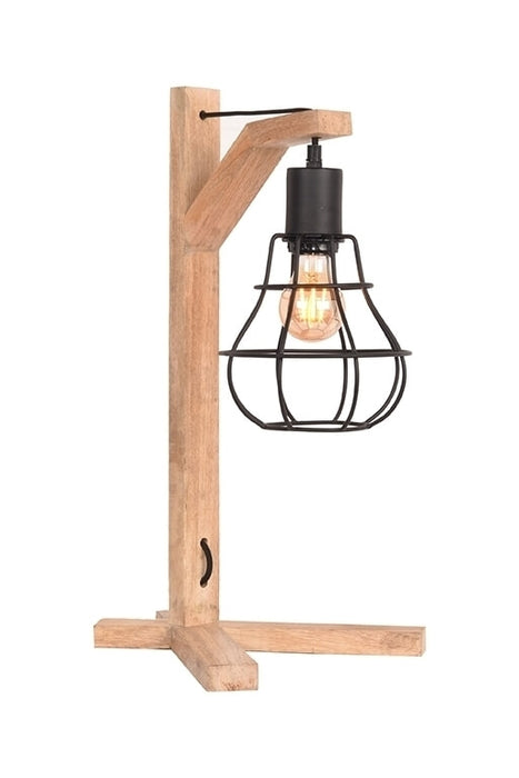 LABEL51 Tafellamp Drop, Mangohout - Zwart