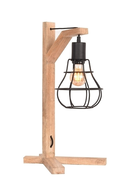 LABEL51 Tafellamp Drop, Mangohout - Zwart