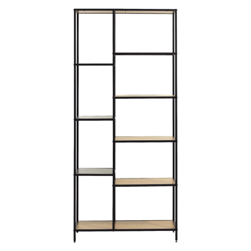 Nest of Nora Boekenkast 180 cm Lynor - Eiken melamine - Vakkenkast - Zwart