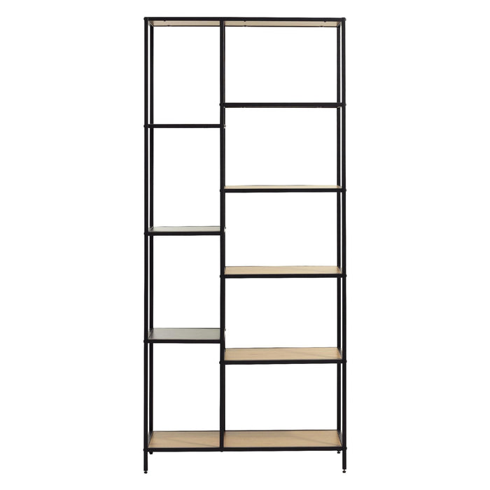 Nest of Nora Boekenkast 180 cm Lynor - Eiken melamine - Vakkenkast - Zwart
