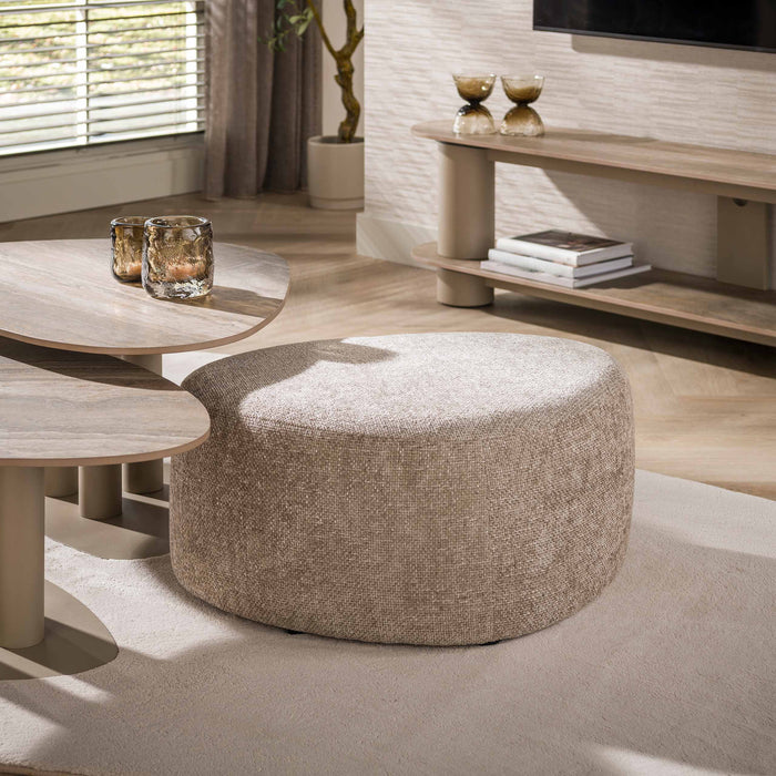 LifestyleFurn Poef Cagney Driehoekig, Cargo stof - Zand