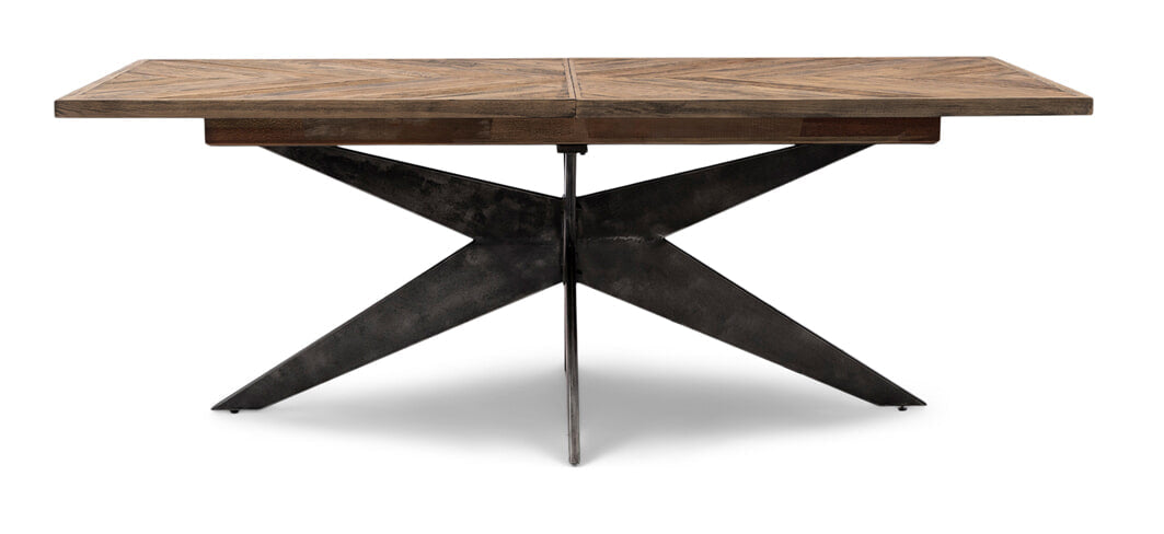 Rivièra Maison Uitschuifbare Eettafel Falcon Crest Eikenhout, 220 - 320 x 100cm - Zwart