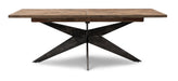 Rivièra Maison Uitschuifbare Eettafel Falcon Crest Eikenhout, 220 - 320 x 100cm - Zwart