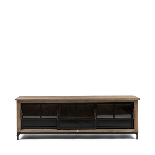 Rivièra Maison TV-meubel The Hoxton Essenhout en Glas, 190cm - Black