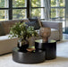 Rivièra Maison Salontafel Hollywood Hills Mangohout, Set van 2 stuks - Black - Rond