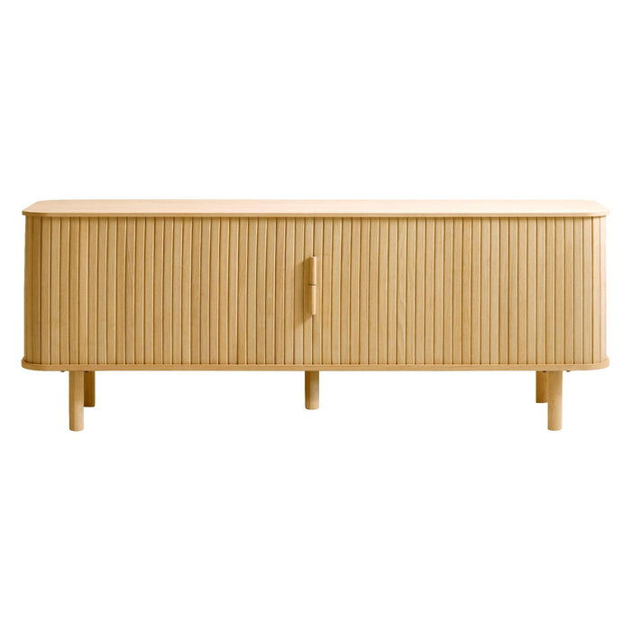 Nest of Nora TV-meubel Tara - 160 cm breed met schuifdeuren - Eikenhout fineer - Naturel