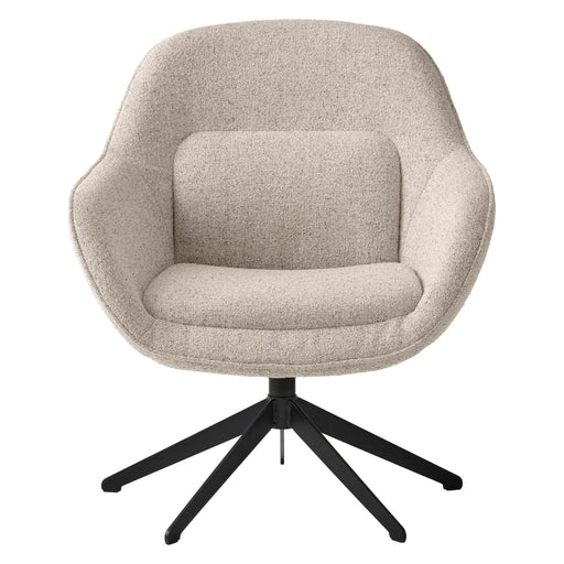Nest of Nora Draaifauteuil met hocker - Bouclé - Offwhite