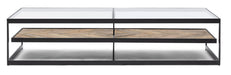 Rivièra Maison Salontafel Graydon Essenhout en Glas, 180 x 80cm - Black