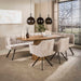 LifestyleFurn Hoek-Eetkamerbank Thandie Hoven stof, Rechts - Zand/Bruin