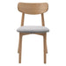 Set van 2 Nest of Nora Eetkamerstoelen Pip Bouclé Eiken Grijs