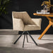 LifestyleFurn Eetkamerstoel Thandie Bouclé, Draaibaar - Boucle zandkleur