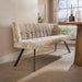 LifestyleFurn Eetkamerbank Thandie Alura stof - Zand/Bruin - ThatLyfeStyle