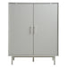 Nest of Nora Opbergkast Lona met deuren en ribstructuur 125x100x40 cm - Greige