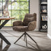 LifestyleFurn Draaibare Eetkamerstoel Kristee Chenille - Taupe/Bruin