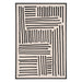 Nest of Nora Canvas schilderij 60x90 cm - Wanddecoratie lijnenspel - Zwart/Beige