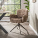 LifestyleFurn Draaibare Eetkamerstoel Laisa Chenille - Champagne/Bruin