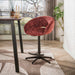 LifestyleFurn Verstelbare Barkruk Santia Delviro stof - Bordeaux (zithoogte 71-86cm)
