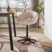 LifestyleFurn Verstelbare Barkruk Santia Hoven stof - Zand/Bruin (zithoogte 71-86cm)