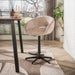 LifestyleFurn Verstelbare Barkruk Santia Monti stof - Zand/Bruin (zithoogte 71-86cm)