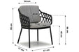 4 Seasons Calpi dining tuinstoel antraciet