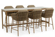4 Seasons Outdoor Biarritz/Soho 220x75 cm dining tuinset 7-delig