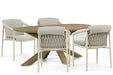 4 Seasons Outdoor Allora/Boston 200 cm dining tuinset 5-delig - 23088