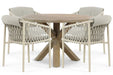 4 Seasons Outdoor Allora/Sand City 120 cm dining tuinset 5-delig - 23090